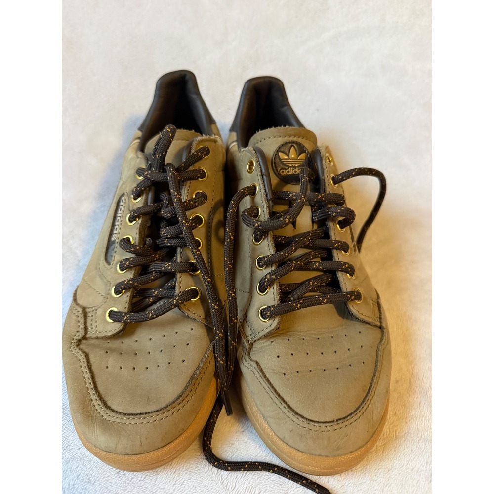 Adidas Continental 80 Mens Size 6 Olive Green Good Nubuck Gum Sole EG3099